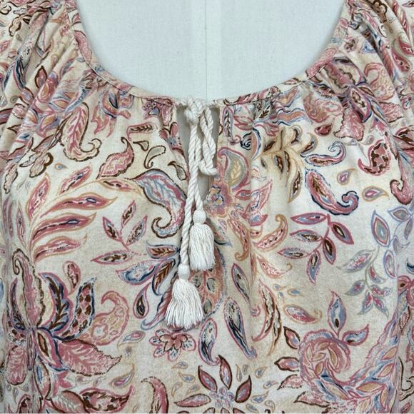 LAUREN RALPH LAUREN Boho Floral Paisley Cotton Top Women’s Size XL - Picture 7 of 13